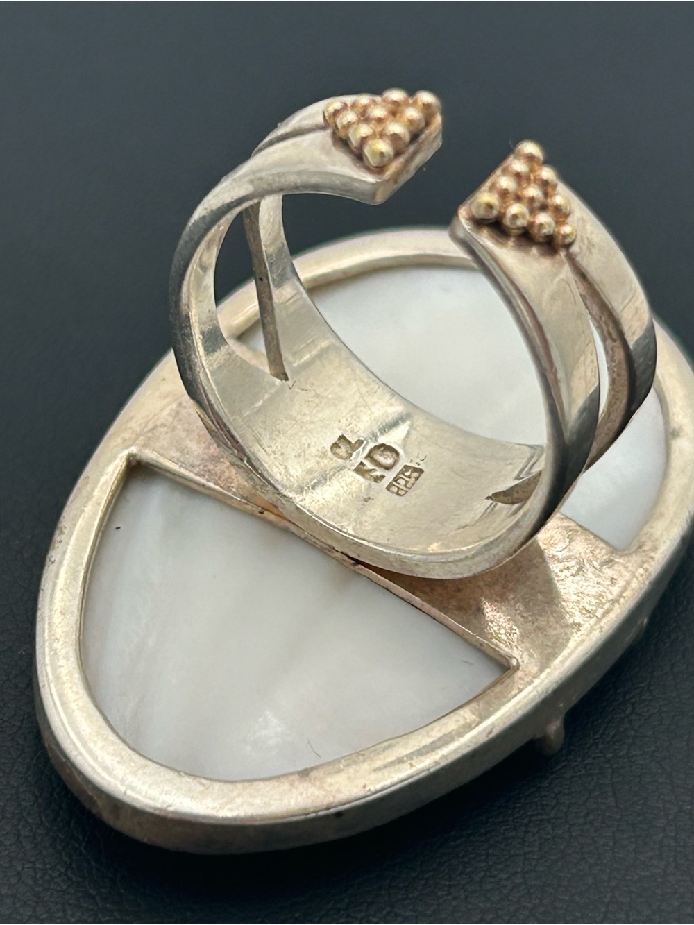 Mother of Pearl Religious Carving Ring - Picture 7 of 10